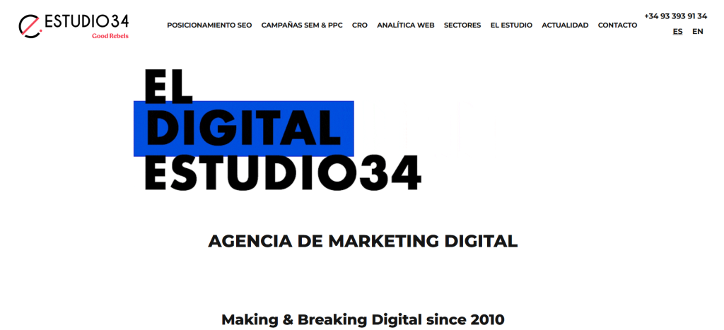 estudio 34 Agencias de Marketing Digital en Barcelona