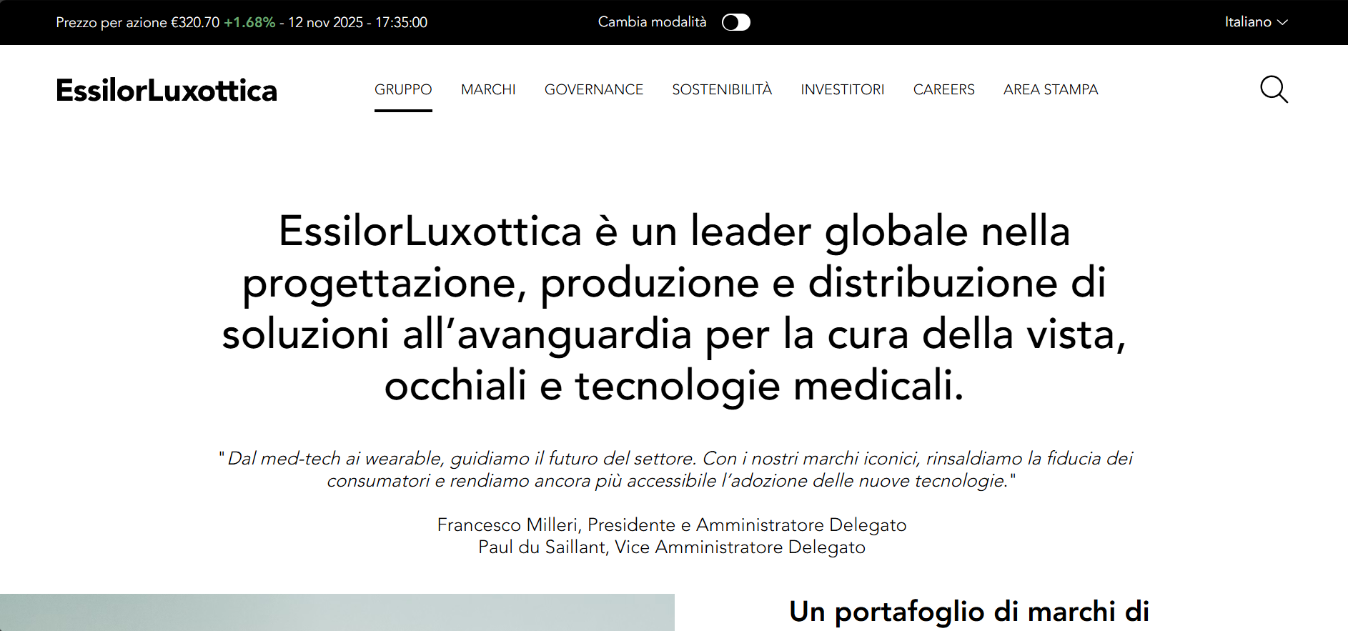 empresas más importantes en Italia essilor