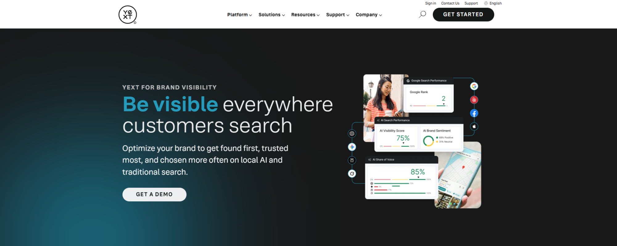 AI-powered reputation management companies for law firms, Yext business listings management