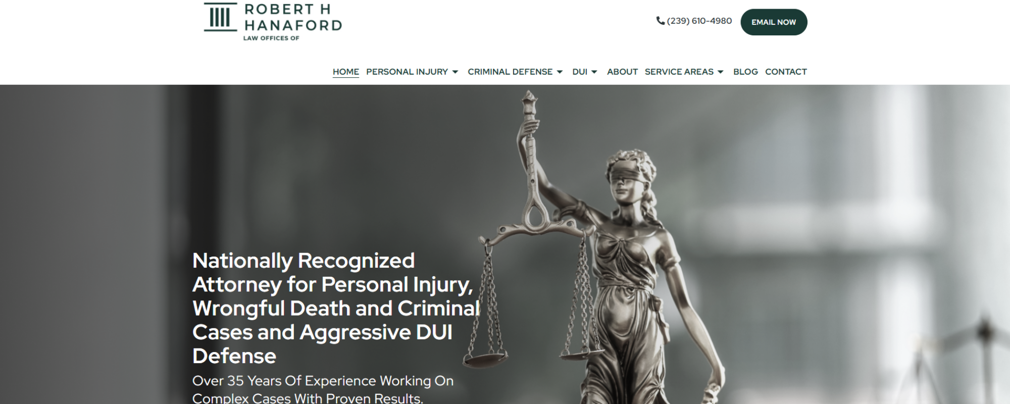 Best spinal injury law firms in Florida, Hanaford Law office banner