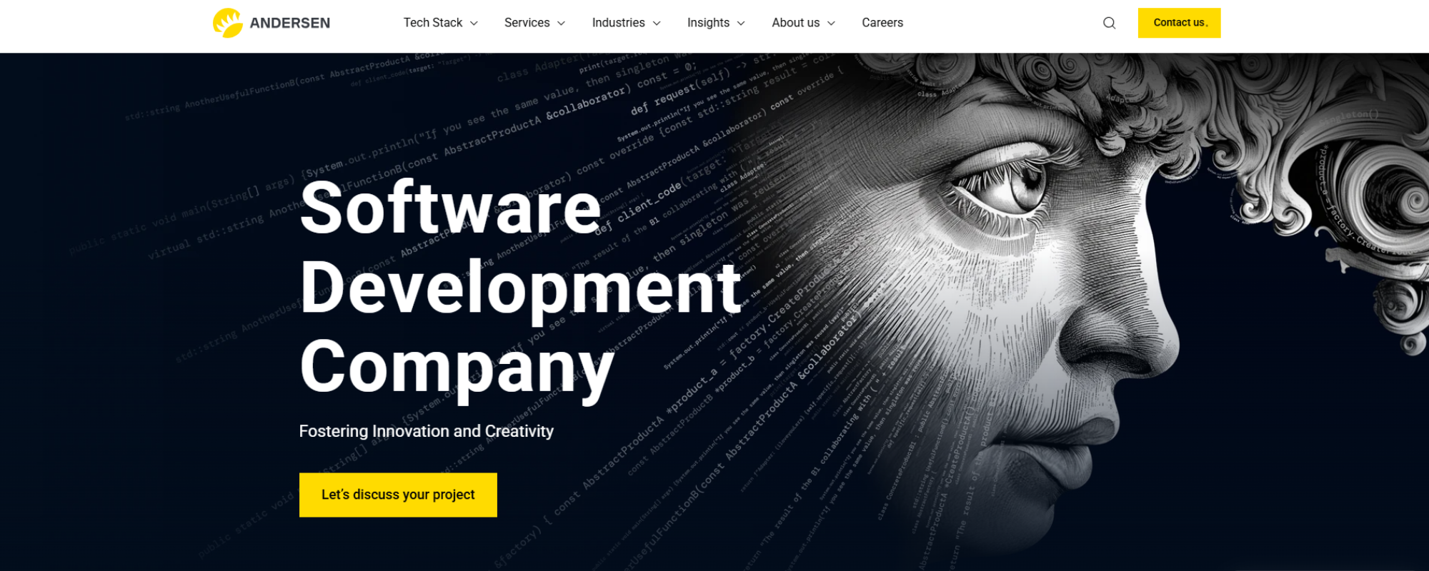 Best Secure Code Development Partners for Fintech, Andersen Lab software egineering company frontpage