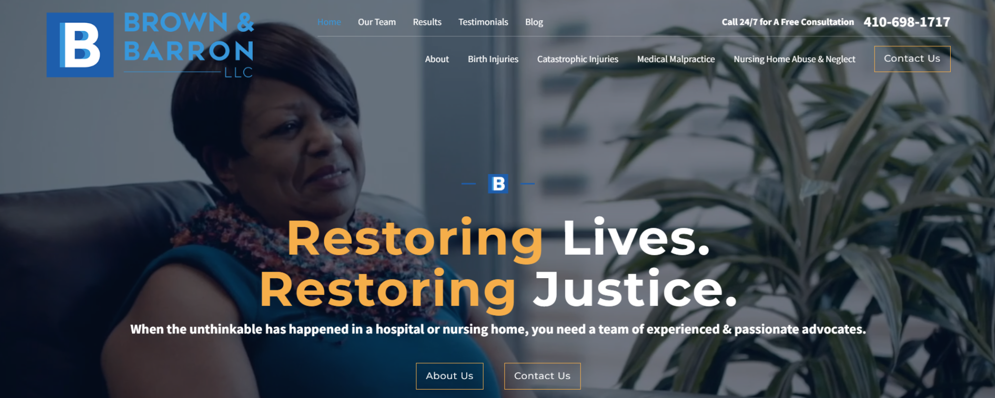 Best wrongful death law firms in Baltimore, Brown & Barron client consultation scene with legal advocacy focus