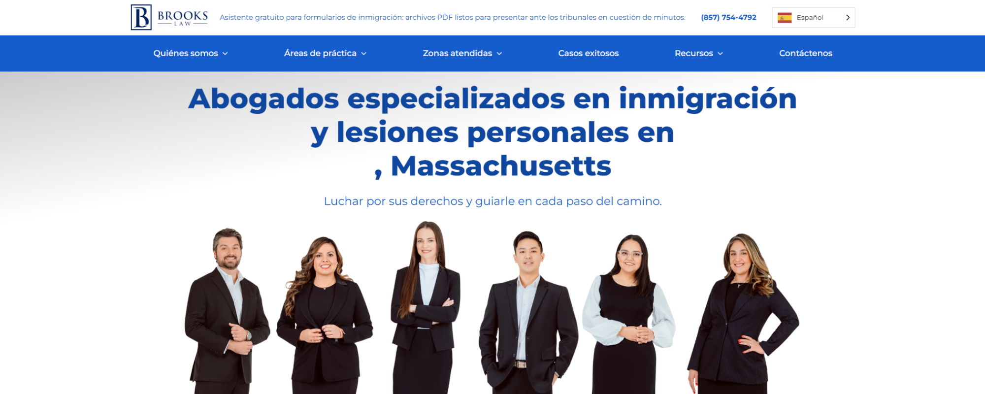 mejores bufetes de abogados de lesiones personales en Boston para accidentes de auto, sitio web de Brooks Law Firm