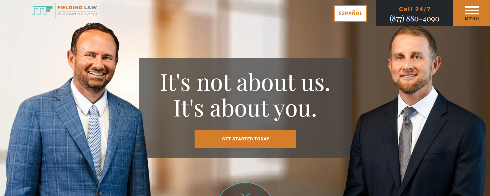 Best Dallas car accident law firms for serious injury cases, Fielding Law website