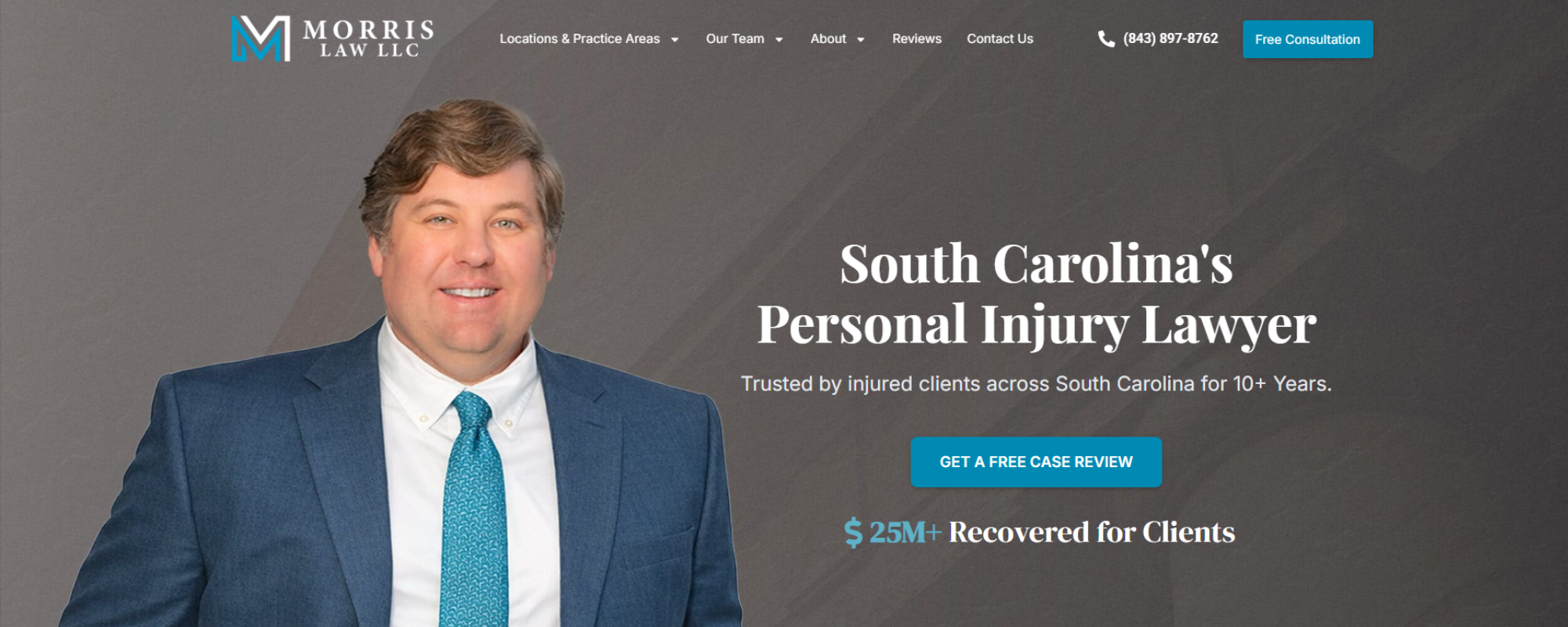 Best South Carolina Car Accident Law Firms, Morris Law Firm website