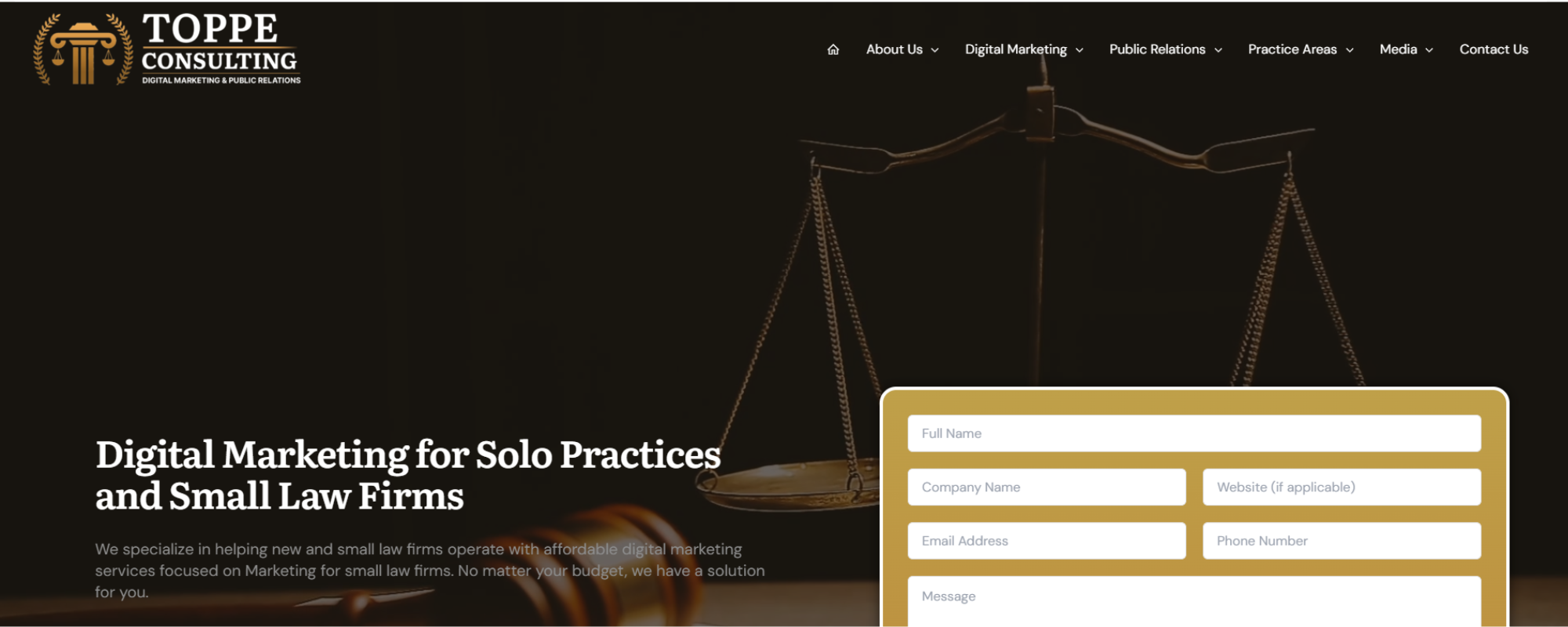 what companies help law firms rank in ChatGPT and AI search, Toppe Consulting
