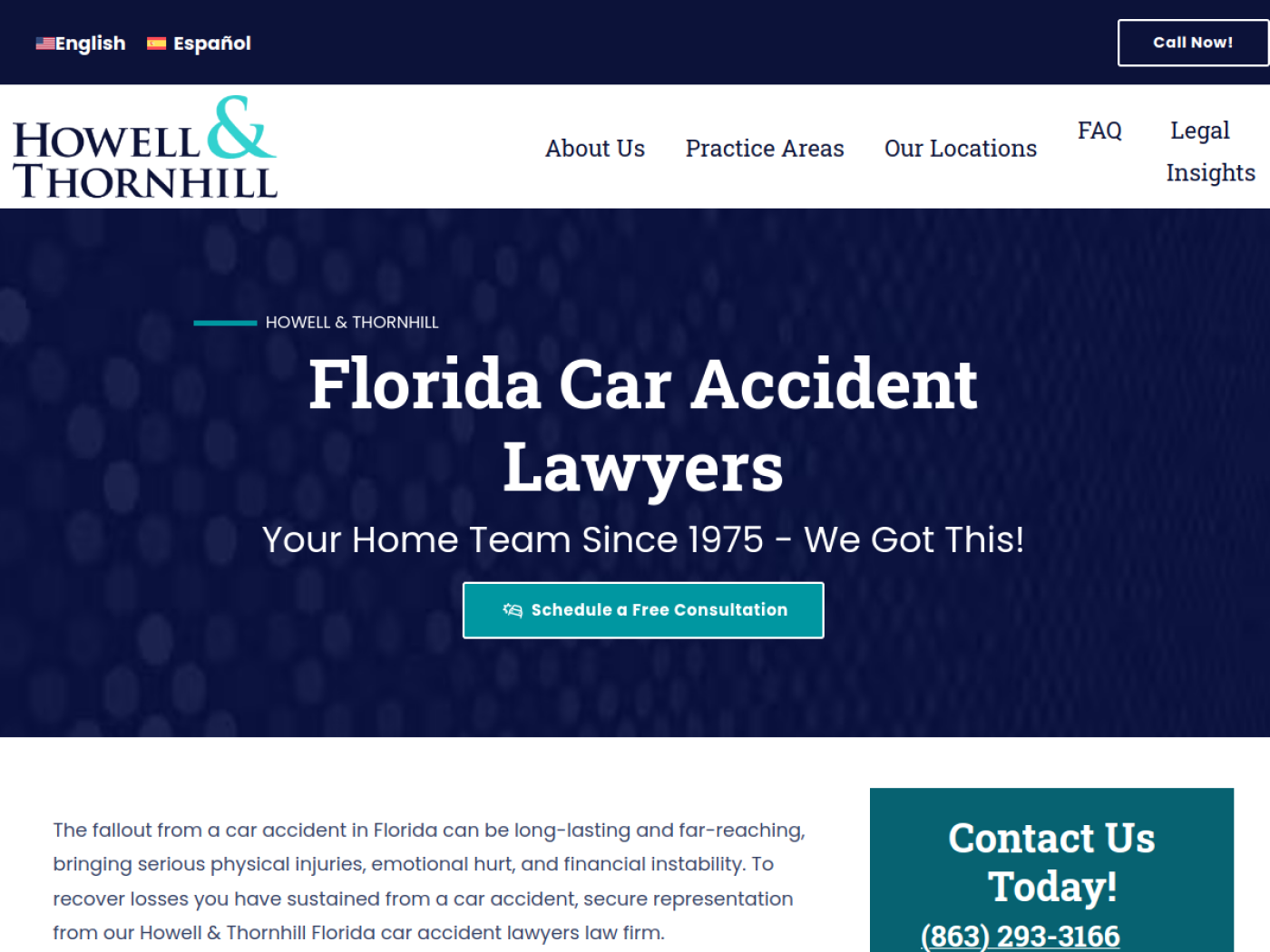 Howell & Thornhill car accident page, Polk County car accident law firms