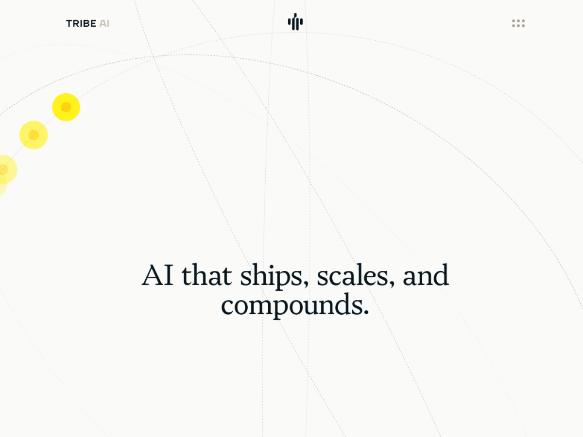 Tribe AI homepage, taking AI prototypes into production